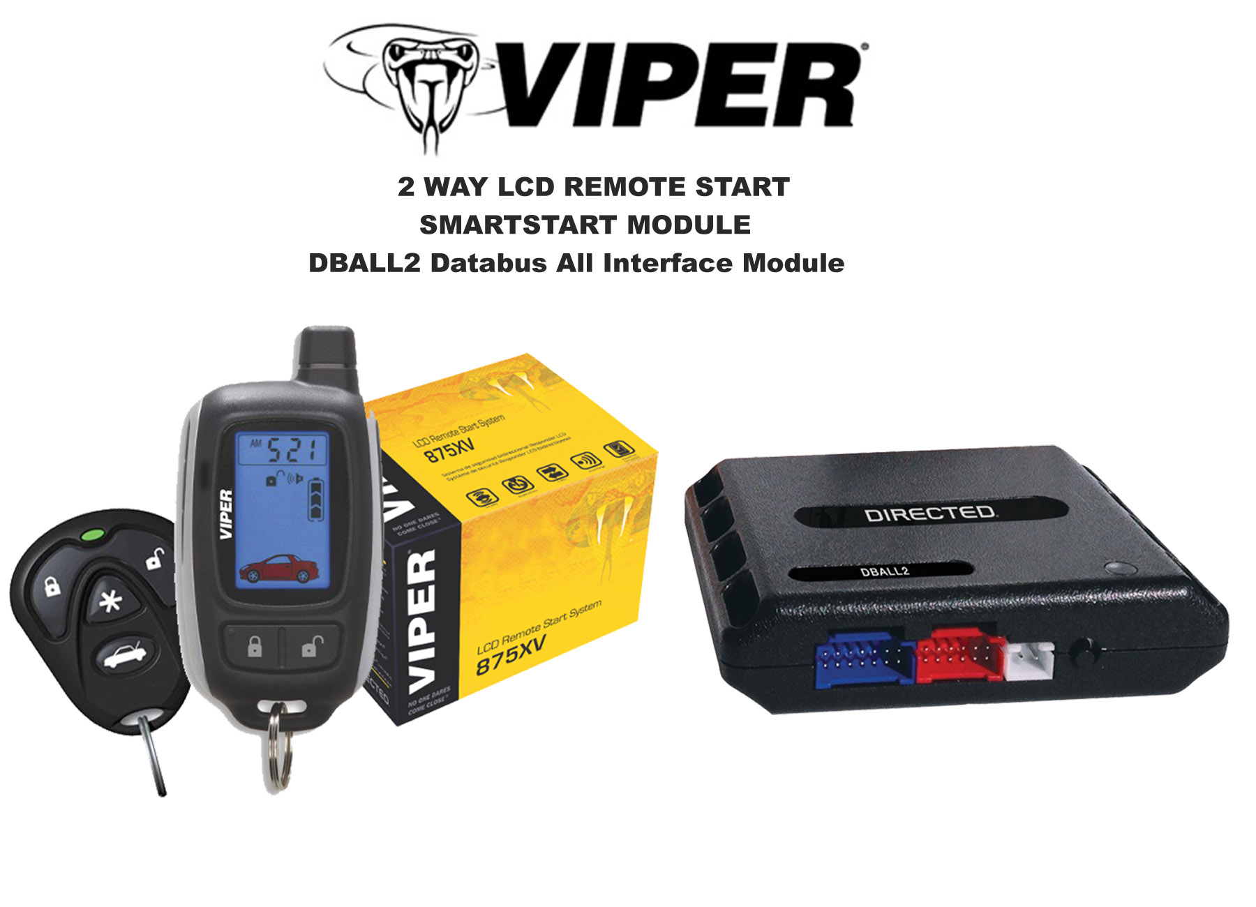VIPER 875XV LCD Remote Start System w/ Keyless Entry DBALL2 Bypass Mod