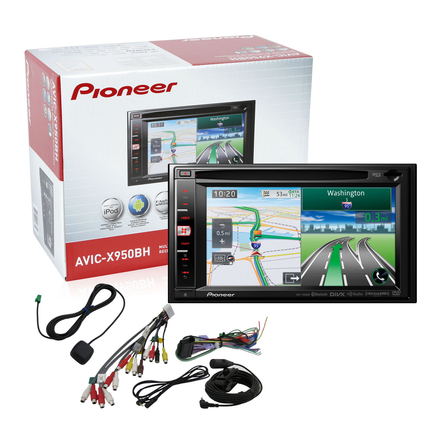 Pioneer AVIC X950BH 6 1" Car Monitor Navigation DVD CD Receiver AVICX950BH B