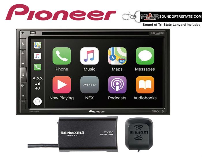 Pioneer AVH-2500NEX DVD Receiver with SiriusXM SXV300V1 Satellite