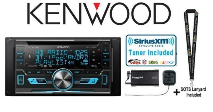Kenwood Excelon DPX793BH In Dash Double Din CD Receiver with Built