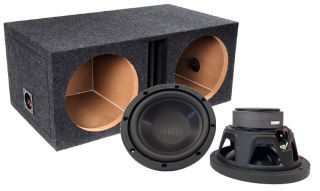 Two 10" Subwoofers 4-Ohm Single voice 450W RMS (1350 watts peak) Bundled with Vented 10" Dual Enclosure