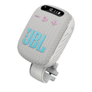JBL Wind 3 Grey Portable Bluetooth® speaker and FM tuner for bike handlebars