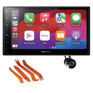Pioneer DMH-W3000NEX 6.8" Display with LED Backlight  Wireless - Apple CarPlay, Android Auto Amazon Alexa* and Built-in Bluetooth + with Bullet Style Backup Camera + Plastic Removal Tool