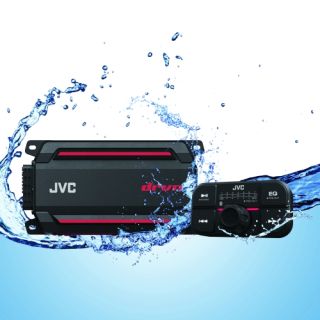 JVC KS-DR2104DBT drvn Series compact 4-channel marine amplifier — 50 watts RMS x 4