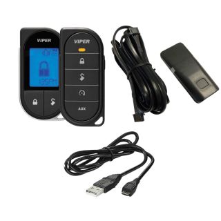 Viper 7756V(1) 2-way LCD & 7656V (1) 1-Way 5 Button Replacement Remote Control Transmitter + Micro USB Charging Cable with DS4 Control Center - D9756V
