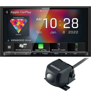 Kenwood DMX9708S Digital multimedia receiver (does not play discs) + Bullet style Back up Camera