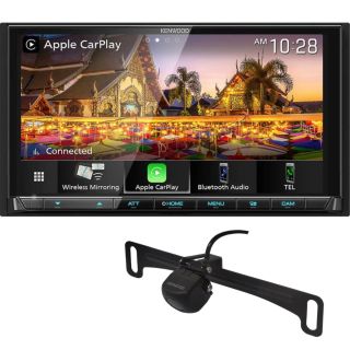 KENWOOD DMX958XR EXCELON Reference 6.8" Full HD Capacitive Touchscreen Car Stereo Receiver | CMOS-230LP Universal backup camera — surface-mount