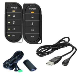 Viper 7756V(1) 2-way LCD & 7656V (1) 1-Way 5 Button Replacement Remote Control Transmitter + Micro USB Charging Cable with DS4 Control Center - D9756V
