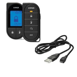 Viper 7756V(1) 2-way LCD & 7656V (1) 1-Way 5 Button Replacement Remote Control Transmitter + Micro USB Charging Cable