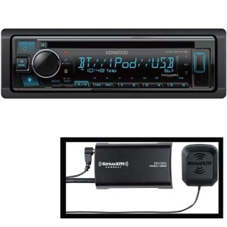 Kenwood KDC-BT378U Single-Din CD Receiver with AM/FM tuner | built-in Bluetooth | Amazon Alexa voice control | Plus SiriusXM SXV300V1 Connect Vehicle Tuner Kit for Satellite Radio 