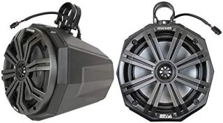 SSV Works US2C8K175 Universal 8" Cage Mount Speaker Pods Including 1.75" Dual Clamps & Kicker Speakers