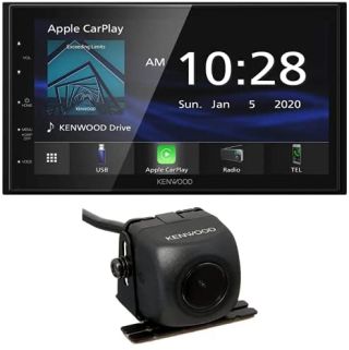 Kenwood DMX47S 6.75" shallow-mount digital multimedia receiver with AM/FM tuner (does not play discs) w/AM/FM Tuner, Built-in Bluetooth + Back-up Camera