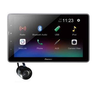 Pioneer DMHT450EX 9"Bluetooth Multimedia Digital Media Receiver + Bullet Style Back-up Camera