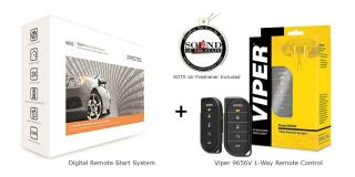 Viper 9656V 1-way remote control with 1/2-mile range with 4X10 Digital Remote Start system and a SOTS Freshener