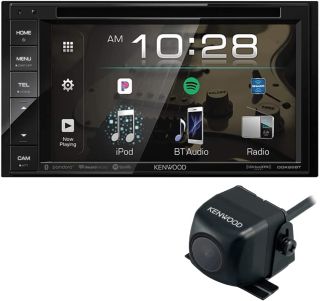 Kenwood DDX26BT Double DIN SiriusXM Ready Bluetooth in-Dash Plus CMOS-230 Rearview Camera with Universal Mounting Hardware & Video Cable
