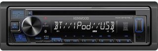Kenwood KDCBT278U CD Receiver, Bluetooth, Front USB and AUX, White Illumination, Spotify,Pandora and iHeart Link for iPhone or Android phone,  (1)2.5V RCA Preout, Remote APP ready
