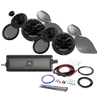 Infinity 600X-X2 (2) Kappa Perfect Series 6-1/2" component speaker system + APEXPA1254 Compact 4-channel powersports amplifier — 75 watts RMS x 4 + M2KIT8PS6 Motorcycle Amp Kit - 6ft + M19 Installation wires for Select 2014+ Harley Road Glide Ultra and St