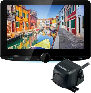 Kenwood Excelon DNR1007XR 10.1" Digital Navigation Receiver w/ AM/FM Tuner, Built-in Garmin Navigation System, Built-in Bluetooth, Built-in HD Radio + CMOS-230 Universal Rear View Backup Camera