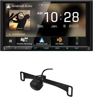 KENWOOD DMX958XR EXCELON Reference 6.8" Full HD Capacitive Touchscreen Car Stereo Receiver | CMOS-240u Universal backup camera with 4 way mounting kit