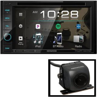 Kenwood DDX376BT Double DIN in-Dash 6.2” DVD Receiver with Bluetooth | Car Stereo Receiver | Clear Resistive Touch Panel | Plus Kenwood CMOS-130 Rear view Camera with Universal Mounting Hardware