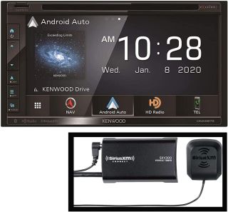 Kenwood Excelon DNX697S 6.8" Clear Resistive Touch Panel Navigation DVD Receiver Bluetooth HD Radio | Garmin Navigation | Apple CarPlay and Android Auto | Plus SiriusXM SXV300v1 Satellite Radio