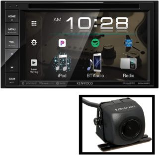 Kenwood DDX26BT Double DIN SiriusXM Ready Bluetooth in-Dash DVD/CD/AM/FM Car Stereo Receiver w/ 6.2" Touchscreen | Plus Kenwood CMOS-130 Rearview Camera...
