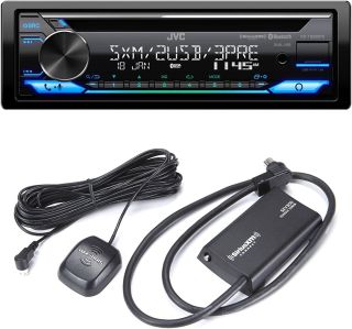 JVC KD-T925BTS Single-Din CD Receiver with AM/FM tuner, built-in Bluetooth & built-in Amazon Alexa + SiriusXM SXV300V1 Tuner and antenna 