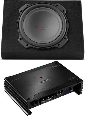 Kenwood P-XRW1202WB 12" Wedge Woofer in a Sealed Box + X502-1 Class D Mono Power Amp