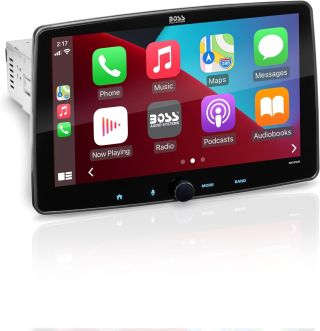 BOSS Audio Systems BCPA9 - Single Din Chassis with Detachable 9" Capacitive Touchscreen, Apple CarPlay, Android Auto, Bluetooth, No DVD, RGB Illumination, High Resolution FLAC Audio (Refurbished)