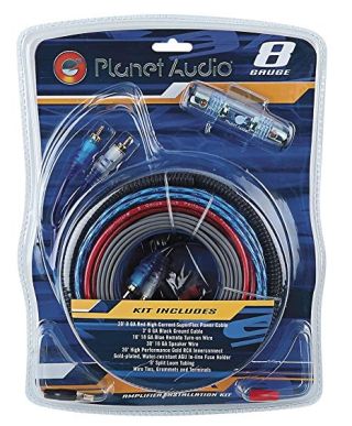 Planet Audio 8GPK 8 Gauge Complete Amplifier Install Kit 8 AWG Cable Wire 8G