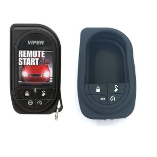 Viper 7945V - Premium Color OLED 2 Way Remote 1 Mile Range Car Remote + 7945VB Soft Silicone Protective Cover for Viper-Black