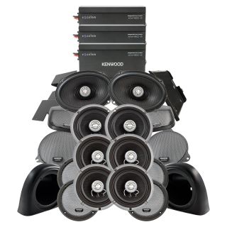 KENWOOD Excelon Motorsports P-HD5SGAC2 Air Cooled MAX Plus Front & Rear Amplifier Package for 2014+ Street Glide Motorcycles