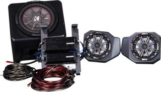 SSV WORKS RG43KRC Kicker Marine 3 Speaker Kit Fits Polaris Ranger XP1000 with Ride Command – Kicker 3 speaker system
