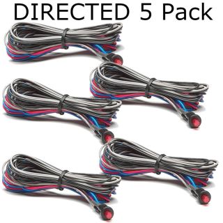 DIRECTED 8606X5 5 Pack of 2 Volt LED/Valet Switch Combo RED