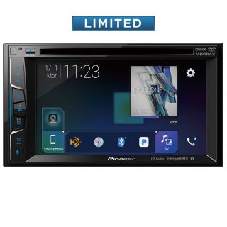 Pioneer AVH-501EX Multimedia DVD Receiver with 6.2" WVGA Display, Built-in Bluetooth®, HD Radio™ Tuner, SiriusXM-Ready™ and AppRadio Mode + and Remote Control Included AVH501EX