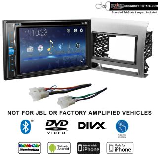 Pioneer AVH-221EX Multimedia DVD-Receiver + install kit fits 05-11 Non Amplified Toyota Tacoma (Silver)
