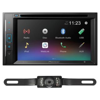 Pioneer AVH-241EX  6.2" resistive touchscreen display DVD receiver with built-in Bluetooth for hands-free calling and audio streaming and works with WebLink + Amazon Alexa voice control + License Plate Style Backup Camera