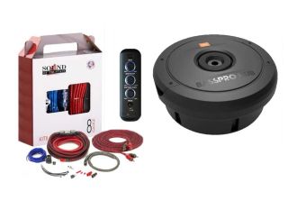 JBL BassPro Hub Subwoofer with 8 Ga Wiring Kit bundle