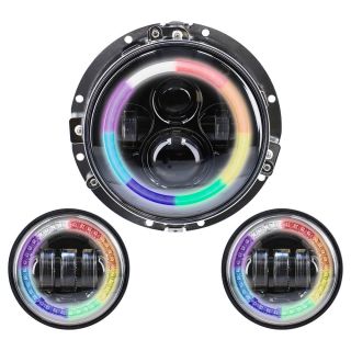 Heise JP-704RGB RGB Backlit 7" LED Light - 7 Inch, 15 LED