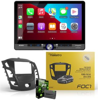 Jensen CAR140MW 10.1" Digital multimedia receiver bundled with iDatalink Maestro Dash Kit (KIT-FOC1) and MRR (ADS-MRR) Interface for select 2012-18 Ford Focus vehicles