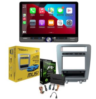 Jensen CAR140MW 10.1" Digital multimedia receiver bundled with iDatalink Maestro Dash Kit (KIT-MUS1) and MRR (ADS-MRR) Interface for select 2010-14 Ford Mustang 