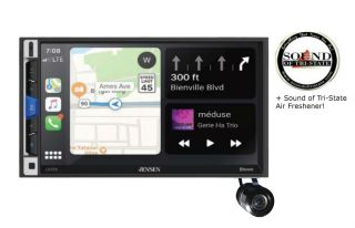 Jensen CAR70V w/ Back- up Camera 7" Mechless Receiver w/ CarPlay, Android Auto & Bluetooth, Bullet Style Back- up Camera 