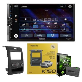 Jensen CAR140MW 10.1" Digital multimedia receiver bundled with iDatalink Maestro Dash Kit (KIT-F150) and MRR (ADS-MRR) Interface for select 2013-14 Ford F-150 models with 4.3″ (My Ford) screen