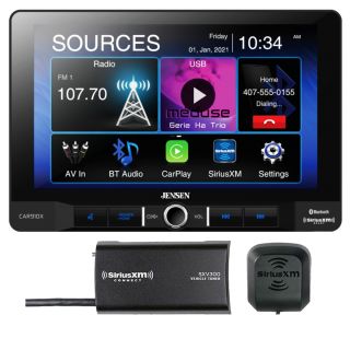 Jensen CAR910W Digital multimedia receiver (does not play discs) + SiriusXM SXV300V1 Tuner 