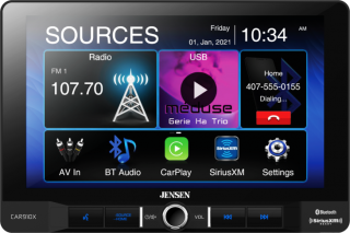 Jensen CAR910X Multimedia Receiver w/ Apple Carplay & SiriusXM-Ready (Does Not Play CDs)
