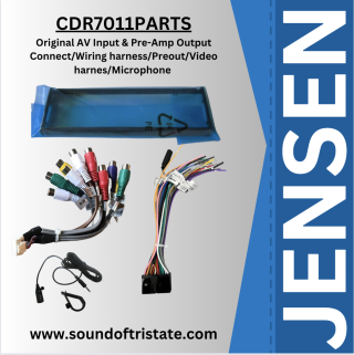 Jensen Accessories Original AV Input & Pre-Amp Output Connect/Wiring harness/Preout/Video harness/Microphone