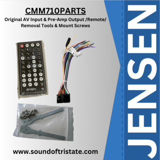 Jensen Accessories CMM710PARTS Original AV Input & Pre-Amp Output /Remote/ Removal Tools & Mount Screws