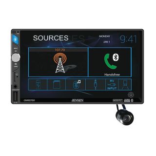 Jensen CMR2720 7" Digital Media Receiver (Does Not Play CDs) + Bullet style Back-up Camera