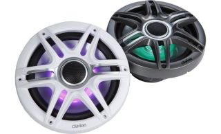 Clarion CMSP-771RGB-SWG Premium 7.7" marine speakers with built-in RGB LED lights