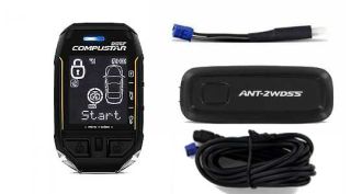 Compustar 2WT11R-SS 3-Mile LCD Remote + ANT-2WDSS Antenna + Cable + FT-TEMP